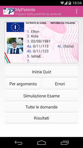 myPatente - Quiz della patente