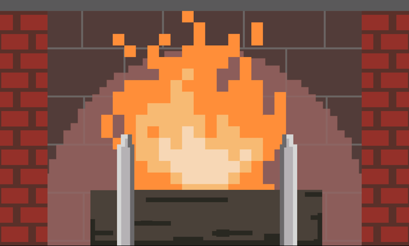 8-bit Holiday Yule Log Screen 3
