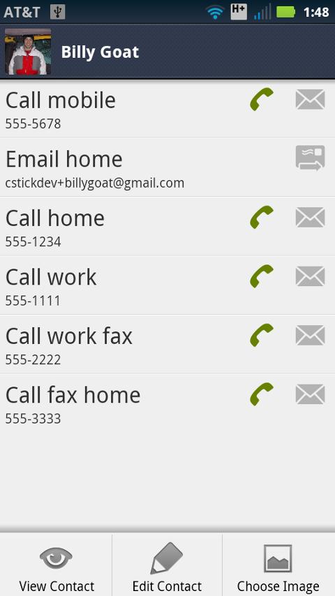 Contact Widget Pro Screen 2