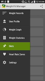 Weight fit Manager tracker