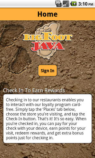 BigFoot Java Rewards