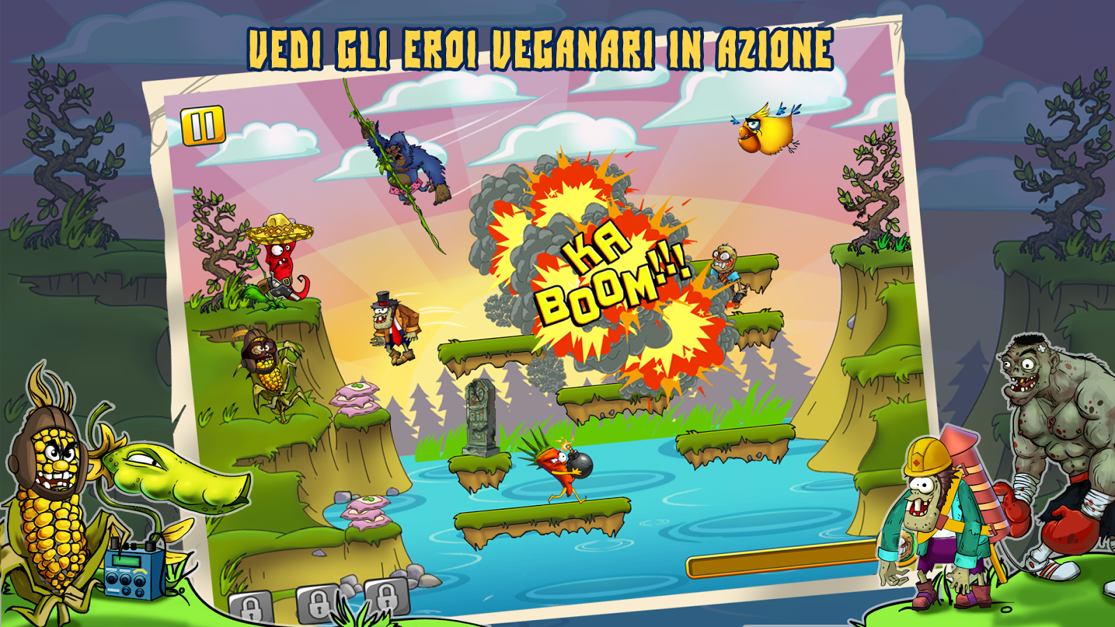  Zombie Harvest per Android   piante contro uccelli, suini e zombie!