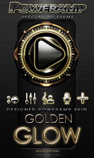 Poweramp skin Gold Glow Magic