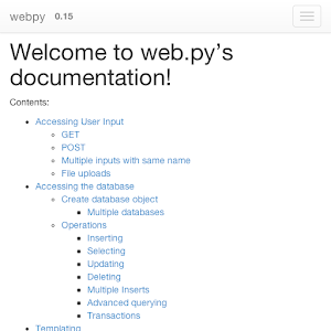 python web.py doc 0.0.1