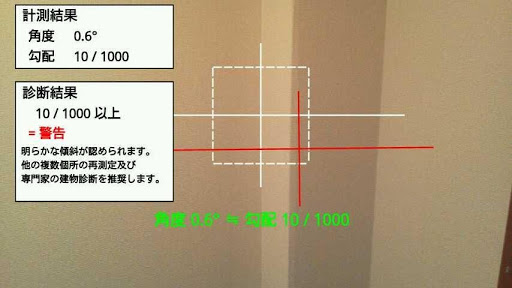 建物診断が出来る水準器「水平くん」