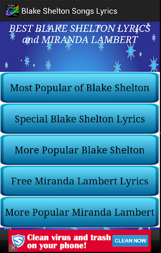 Blake Shelton Songs