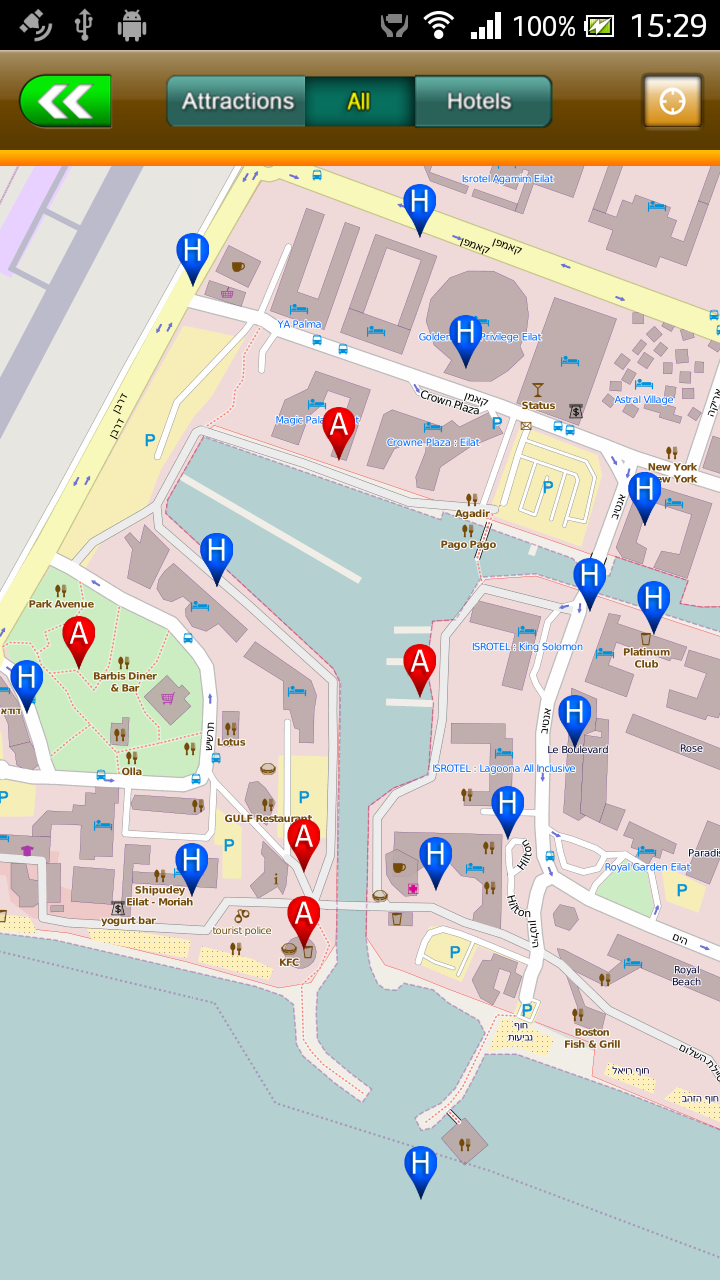 Eilat Offline Map Travel Guide Screen 2