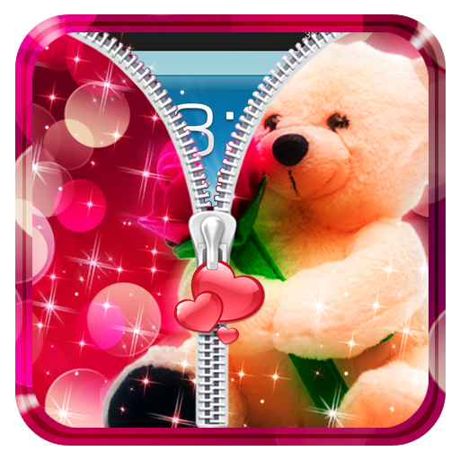 Teddy Bear Zipper Lock Screen 個人化 App LOGO-APP開箱王