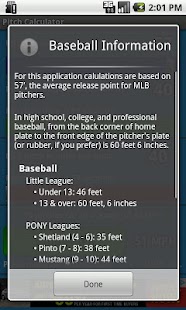 Baseball Pitch Calculator Screenshots 5