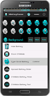 Xposed Cyan Droid Battery