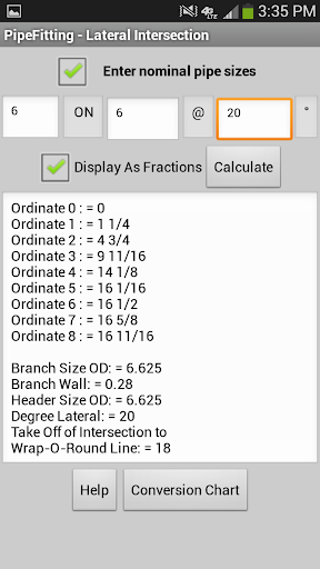 【免費工具App】Pipefitting Laterals-APP點子