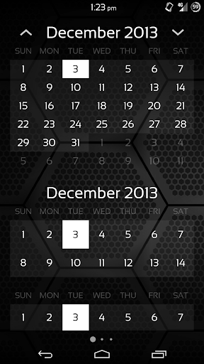 Monthly Calendar Widget