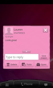 download Pink Zebra GO SMS Theme free
