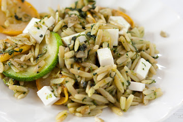 Orzo with mixed herb pistou 