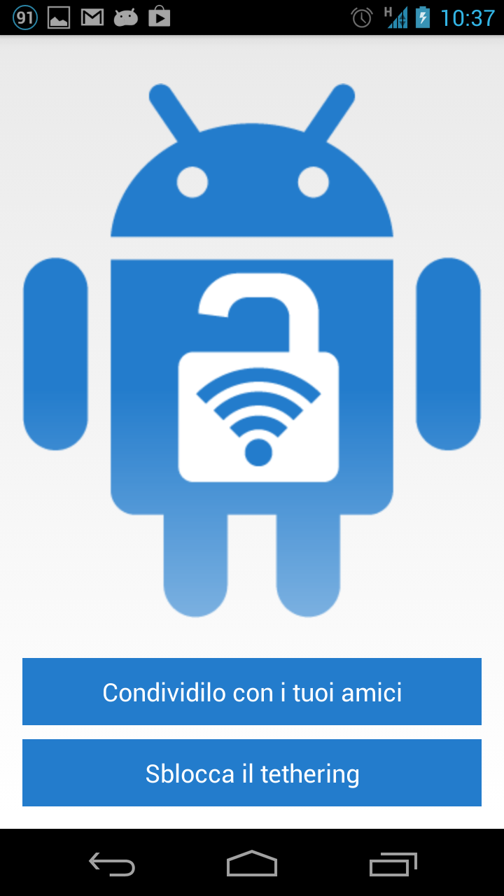 Android application ISWAT Tether Unlocker plus screenshort