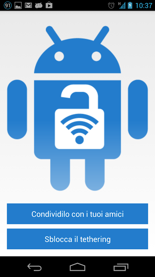 Android application ISWAT Tether Unlocker plus screenshort