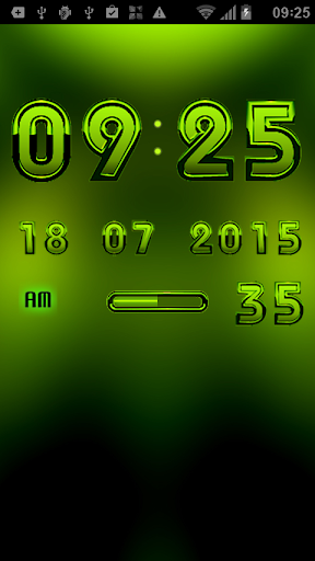 【免費娛樂App】Digital Clock ANDROID GREEN-APP點子