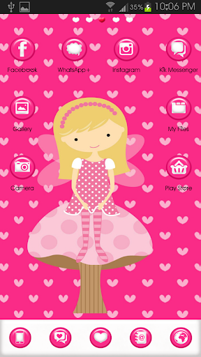 Go Launcher Fairy Sweet Heart