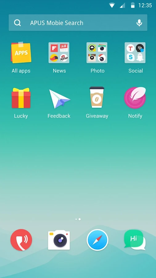 Dawn theme for APUS Launcher - screenshot