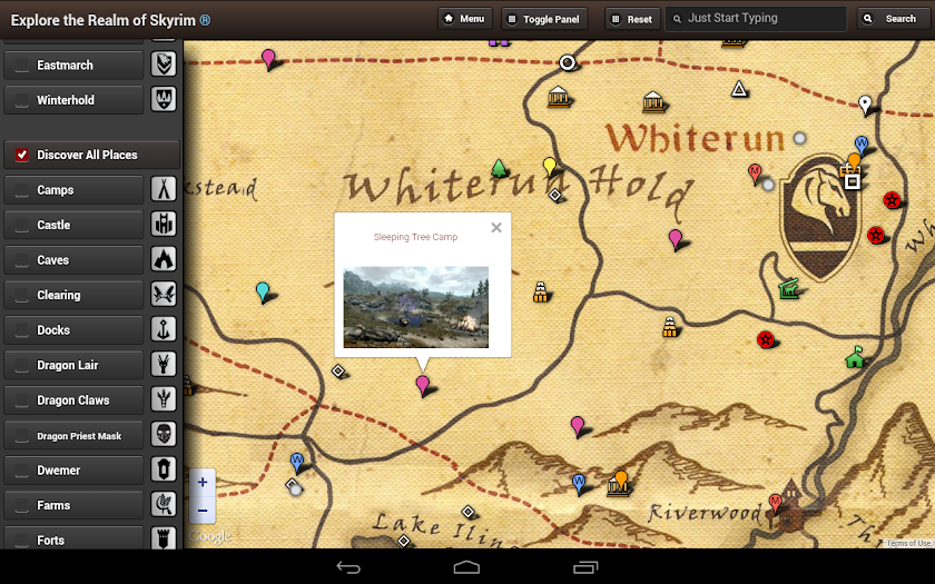 Skyrim Map HD Screen 3