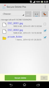 Secure delete Pro - náhled