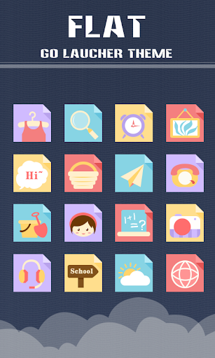 Flat GO Launcher Theme