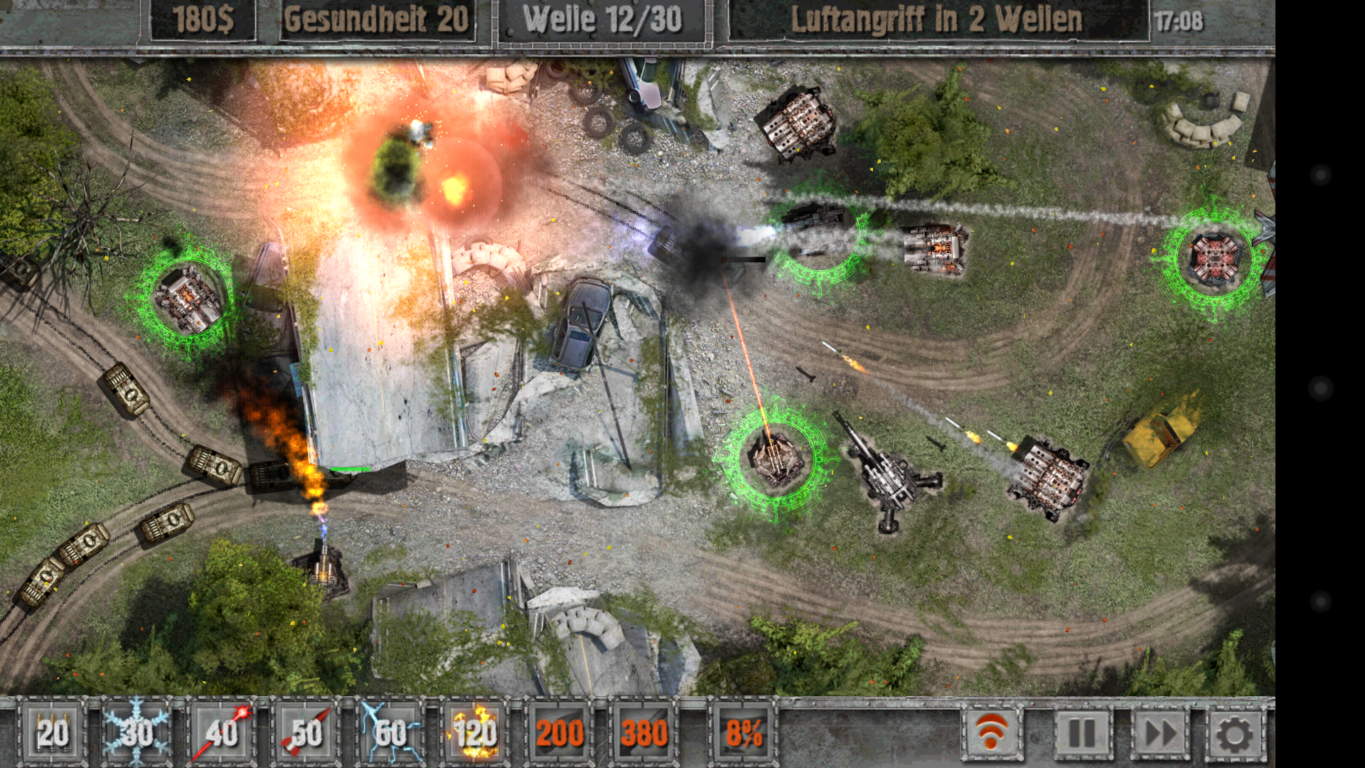 Android application Defense Zone 2 HD screenshort