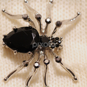 Black Spider by Marsha Biller - Artistic Objects Jewelry