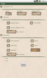 Ranger Attack Calculator