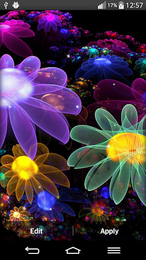 Glowing Flowers Live Wallpaper