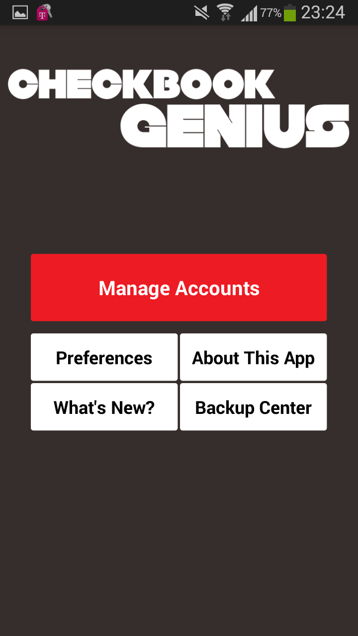 Checkbook Genius 3 App Screen 1