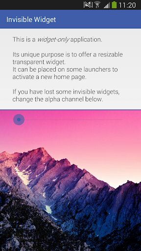 Invisible Widget