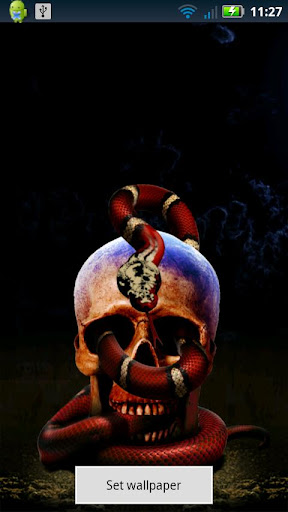 Skeleton Snake Live Wallpaper