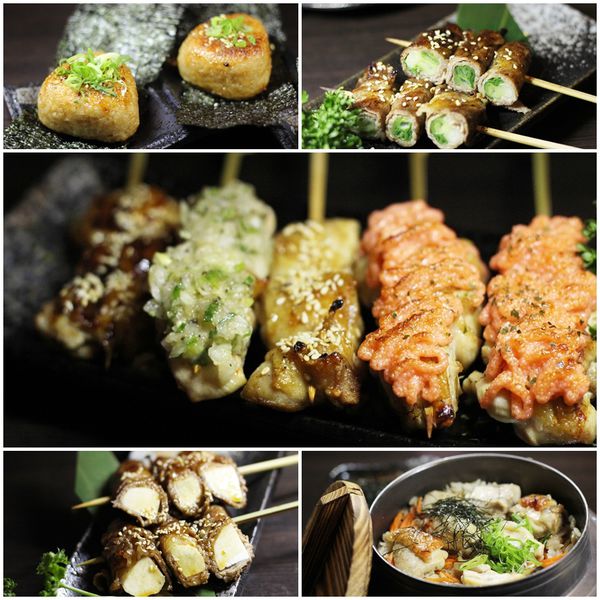 《日式》台北大安 輪炭火串燒。大安區串燒 居酒屋 飛標吧 日式料理 巷弄美食 日式釜飯 烤飯糰。Sheena