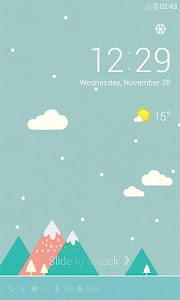 Pastel Snow Dodol Locker Theme screenshot 1