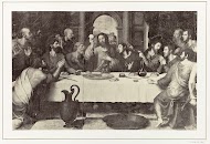 Fotoreproductie van een schilderij door Juan de Juanes, voorstellend het Laatste Avondmaal