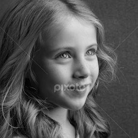 Happy by Milou Krietemeijer-Dirks - Black & White Portraits & People