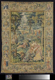 Wandtapijt met de geschiedenis van Jupiter en Callisto