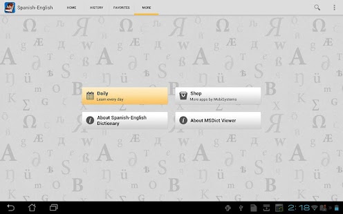 Spanish<>English Dictionary Screenshots 1