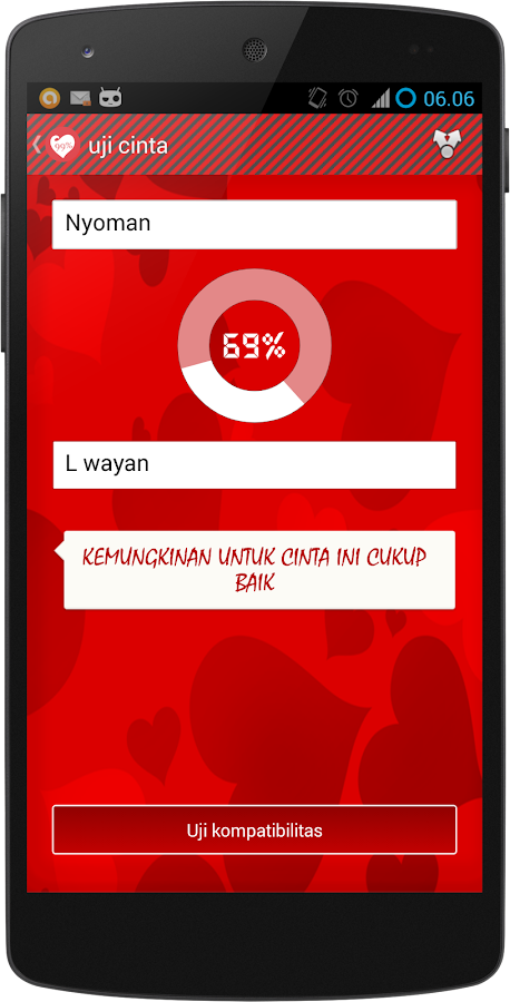   cinta uji kalkulator- tangkapan layar 