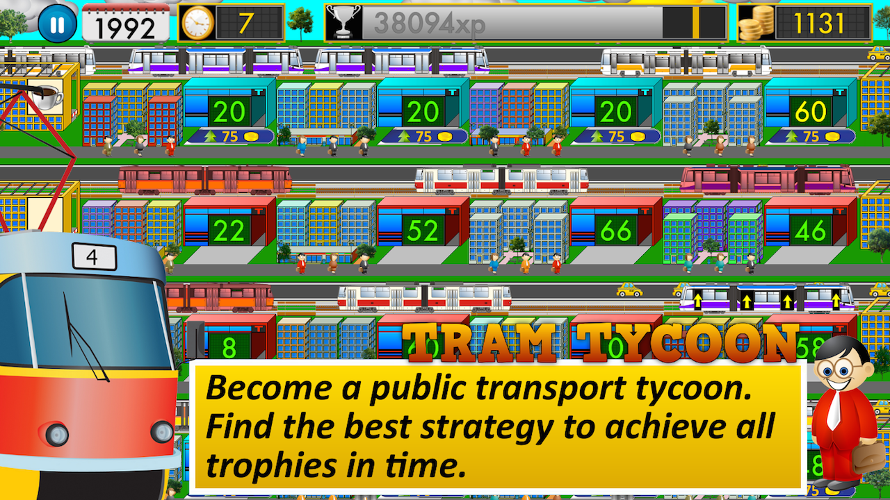 Android application Tram Tycoon screenshort