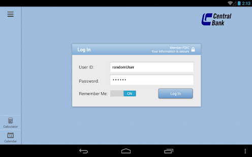 Central Bank Mobile for Tablet Screenshots 1