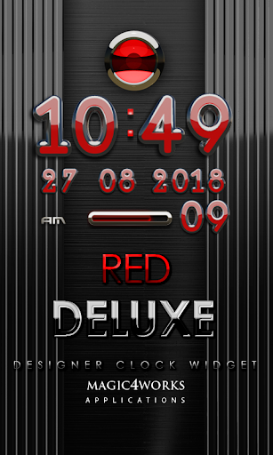 Red Deluxe Digital Clock