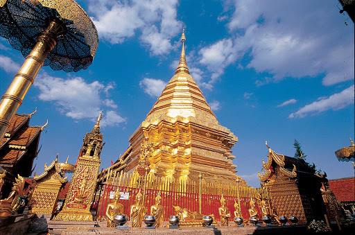 Thailand-pra-that-doi-suthep - Wat Phra That Doi Suthep is a Theravada Buddhist temple in Chiang Mai Province, Thailand.