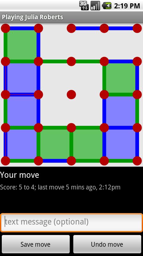 Dots &amp; Boxes Phone-to-Phone Screen 2