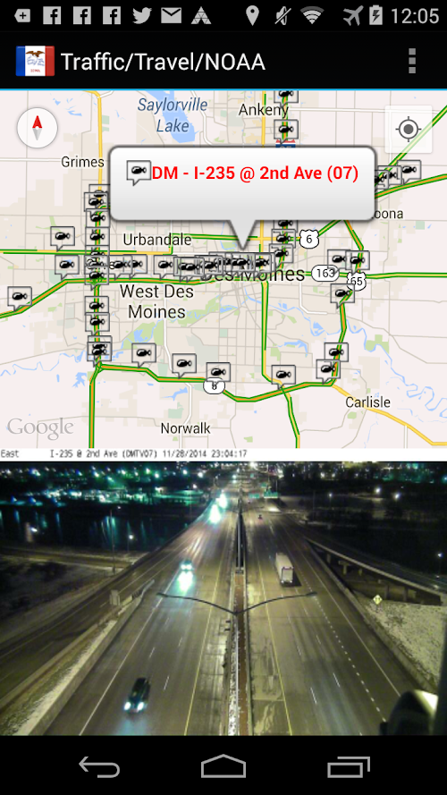 Android application Iowa Traffic Cameras Pro screenshort