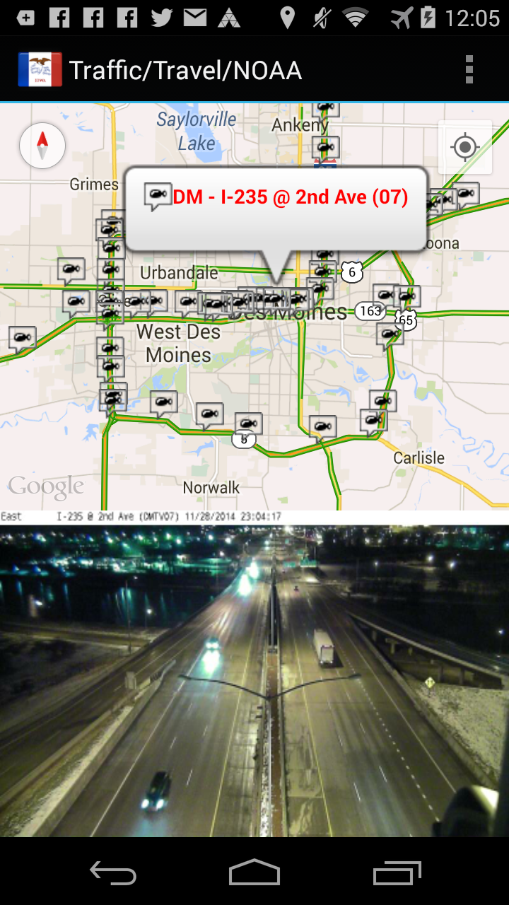Iowa Traffic Cameras Pro Screen 1