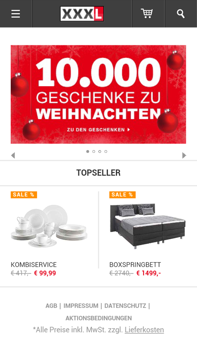 XXXL Deutschland Screen 1
