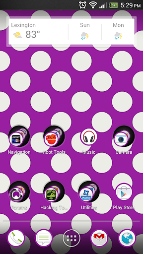 Polka Dot Purple White Theme