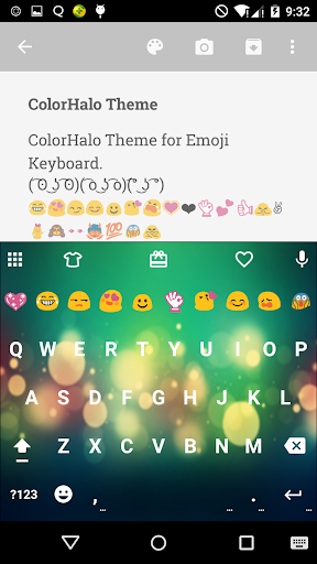 Color Halo Emoji Keyboard Skin